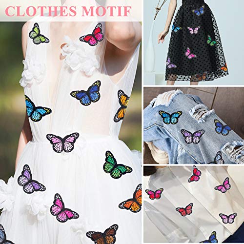 Mariposa Parches Bordados Apliques Pegatinas Bordados para Ropa DIY Accesorios Decorativos para Planchar y Coser Para Decoración de Camisetas Chaquetas Zapatos Gorras (14 Pcs Multicolor)