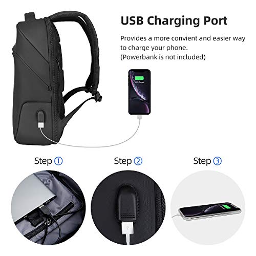 Mark Ryden Mochila Antirrobo,15.6 Pulgadas Impermeable Mochila portatil，Mochilas Trabajo Hombre con Puerto de USB, Bolsa de Negocios Hombres y Mujeres Escolares,Viaje,Senderismo, Trabajo