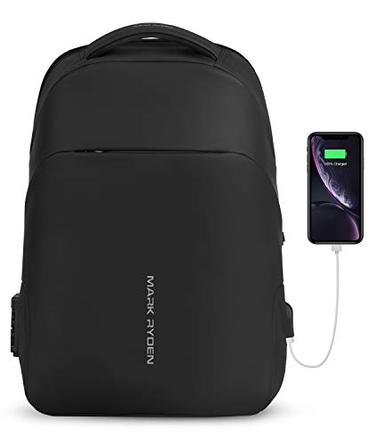 Mark Ryden Mochila Antirrobo,15.6 Pulgadas Impermeable Mochila portatil，Mochilas Trabajo Hombre con Puerto de USB, Bolsa de Negocios Hombres y Mujeres Escolares,Viaje,Senderismo, Trabajo
