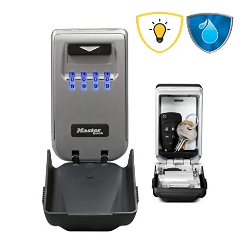 MASTER LOCK Caja fuerte para llaves retroiluminada [Mediana] [Montaje mural] - 5425EURD - Caja de seguridad