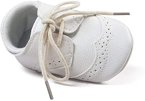 Matt Keely Bebé Niños niñas Suela Blanda Zapatos Bebe niña Infantil Zapatos con Cordones Blanco 6-12 Meses