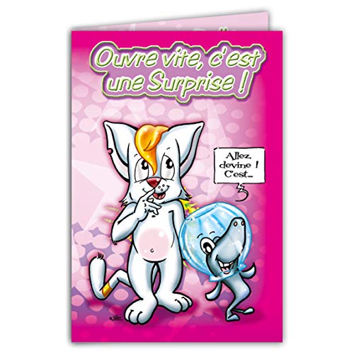 MAXICHA-004 - Tarjeta gigante de cumpleaños con diseño de gato y gato