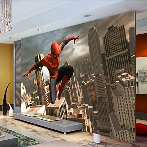 Mbwlkj Spiderman Mural De Pared Foto Papel Tapiz 3D Personalizado Niños Habitación Decoración Arte De La Pared Kid Dormitorio Sofá Pared De Fondo-200cmx140cm