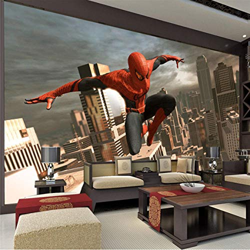 Mbwlkj Spiderman Mural De Pared Foto Papel Tapiz 3D Personalizado Niños Habitación Decoración Arte De La Pared Kid Dormitorio Sofá Pared De Fondo-200cmx140cm