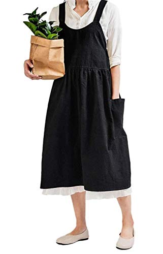 Medieval Lavado Delantal De Cocina Sábanas De Algodón For Los Floristas Floristería Delantal De La Tienda De Trabajo Limpia For Las Mujeres del Vestido Uniforme Dama Delantal (Color : A Style Hei)