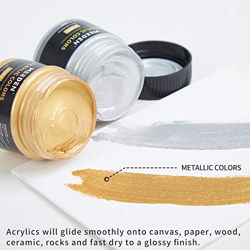 MEEDEN - Juego de 15 colores (100 ml/3.5 onzas), colores vibrantes no tóxicos, pigmentos ricos para lienzo, tela, manualidades y más para artistas, principiantes y estudiantes