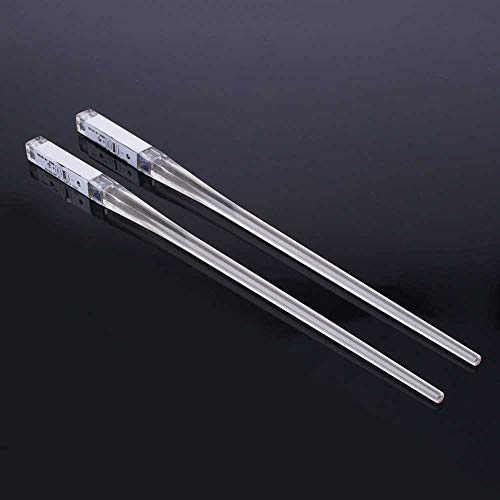 meixiang Palillos De Iluminación LED, Palillos Chinos Antideslizantes De Decoración Familiar, Suministros De Cocina De Bollo 2pcs/ Naranja