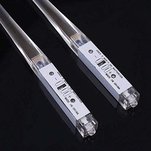 meixiang Palillos De Iluminación LED, Palillos Chinos Antideslizantes De Decoración Familiar, Suministros De Cocina De Bollo 2pcs/ Naranja