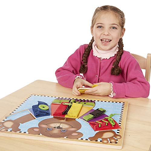 Melissa & Doug- Tablero puzle abroches Osito (13784)