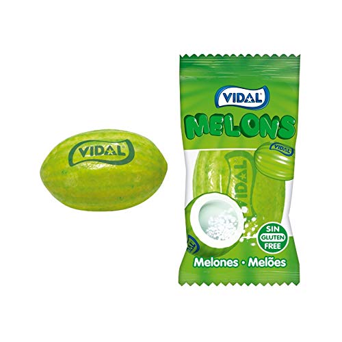 Melones de Chicle Grageados Envueltos VIDAL Estuche 200 ud