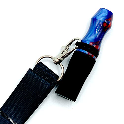Memories Boquilla para Cachimba/Shisha, Resina. Accesorio cachimba Personal, Premium. Boquilla Shisha + Cinta de Colgar. (Rojo Azul)