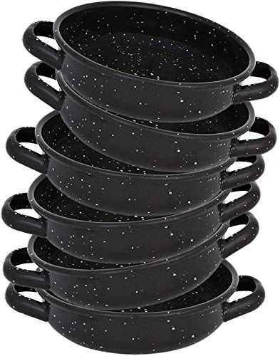 Menax - Cazuela Mini - Acero Vitrificado - Set de 6 - Diámetro 16 cm