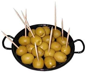 Menax - Paellera Mini para Aperitivo y Degustación - Acero Vitrificado - Set de 6 - Diámetro 10 centímetros