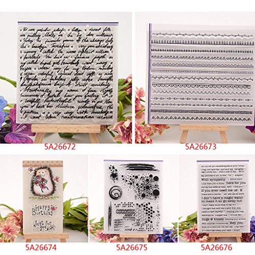 MENTIN silicona de sello transparente hoja de sellado para Diy Scrapbook Craft Card Album T1266