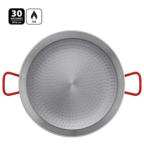 Metaltex - Paellera Acero Pulido 30 Raciones 70 cm