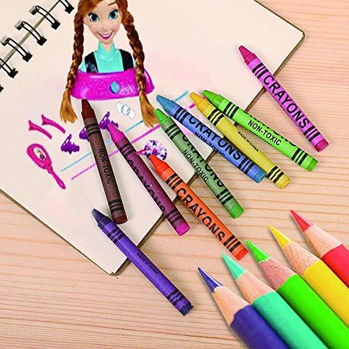 MIAOKE 145 Set de Pintura Niños, Caja de Aluminio Deluxe y Kit de Dibujo con Lápices de Colores, Marcadores, Pinturas de Acuarela, Crayones, Lápices HB, Pastel de Acuarela, Pincel, Bloc de Dibujo