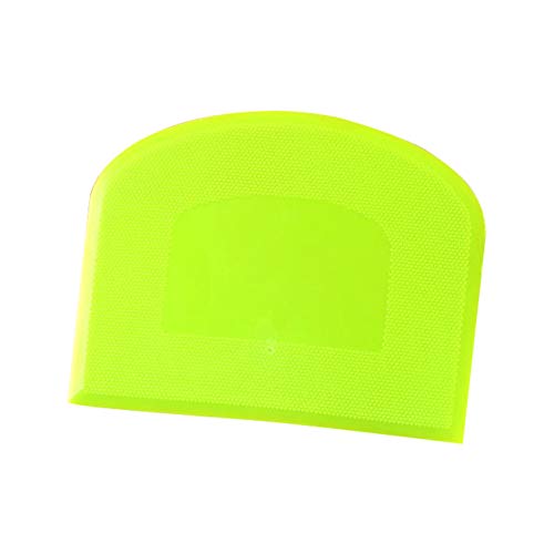 Miaoxin - Cortador de masa de plástico, raspador de masa de acero inoxidable, cortador de pizza para pan, pizza, pasteles, masa para hornear