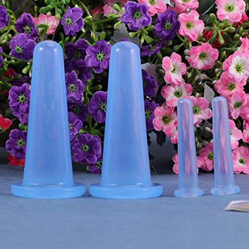 MILISTEN 7 Piezas Conjunto de Ventosas Taza de Ventosas de Silicona Cara Cuerpo Ventosas Masaje Cuidado de La Salud Herramienta de Belleza Dispositivo para Anti Celulitis Higroscópico Azul