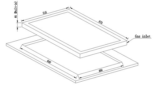 MILLAR GH9051PB 90cm gas-cocina vitrocerámica