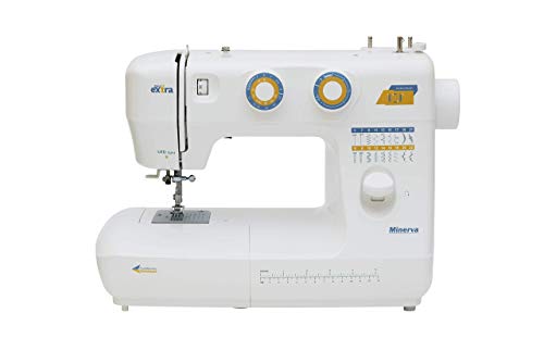 Minerva La Vento 770LV - Máquina de coser portátil para el interior Euro Pro - barata máquina de coser electromecánica blanca - Minerva Extra Plus 220 V