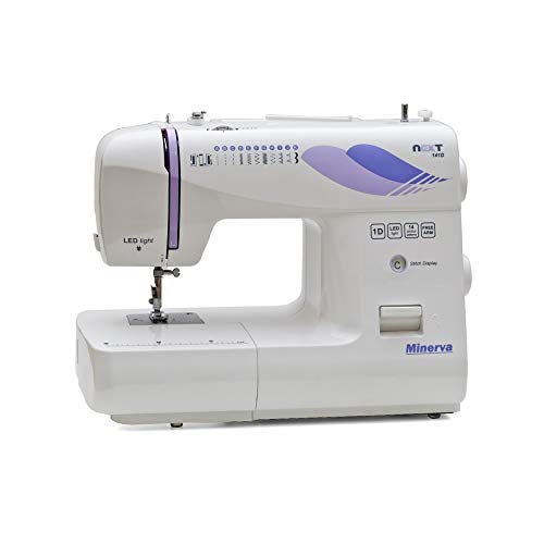 Minerva Máquina de Coser Best Domestic Portable Euro Pro - Máquina de Coser electromecánica Blanca Next 141D 220 V