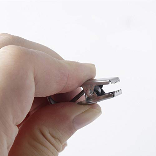 MINGZE 50 Pcs Clips de Acero Inoxidable Ganchos Cortina Clips con Ganchos Clips para Colgar Clips Drapery Pinza Multiusos para decoración del hogar para Cortina, Fotos, Dormitorio
