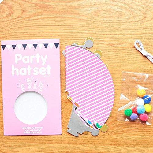 MINGZE Gorros de Fiesta 11PCS, Sombrero Lindo de la Fiesta de cumpleaños del Cono de los niños y de los Adultos, Fiesta Divertida Fiesta de cumpleaños del Sombrero del Partido