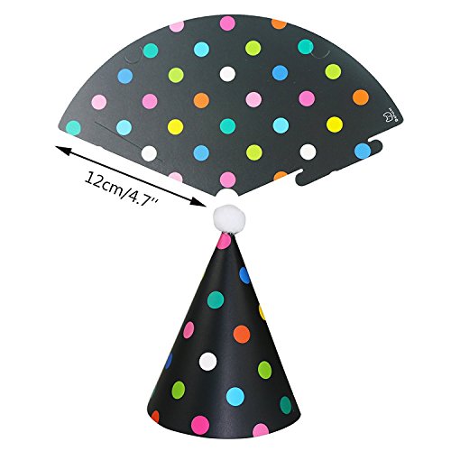 MINGZE Gorros de Fiesta 11PCS, Sombrero Lindo de la Fiesta de cumpleaños del Cono de los niños y de los Adultos, Fiesta Divertida Fiesta de cumpleaños del Sombrero del Partido