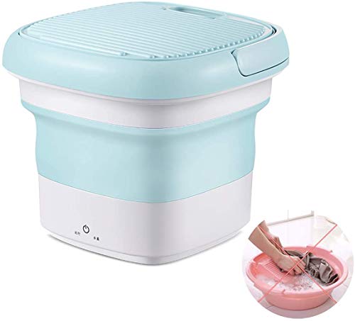Mini máquina de Lavado Lavadora portátil Plegable con Generador de Ozono La tasa de esterilización Puede alcanzar el 99.26% Adecuado para Hogar Viaje Desinfectar de Ropa Interior (Verde)