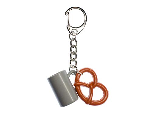 Miniblings Oktoberfest Clave litros Colgante de Cadena Pretzel de Cerveza Jarra de Cerveza Oktoberfest