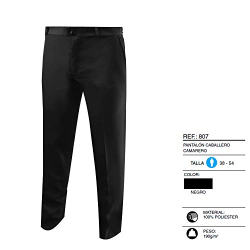 MISEMIYA - PANTALÓN DE Camarero Caballero Barista COCTELERO Pantalon Chino Ref.807-38, Negro