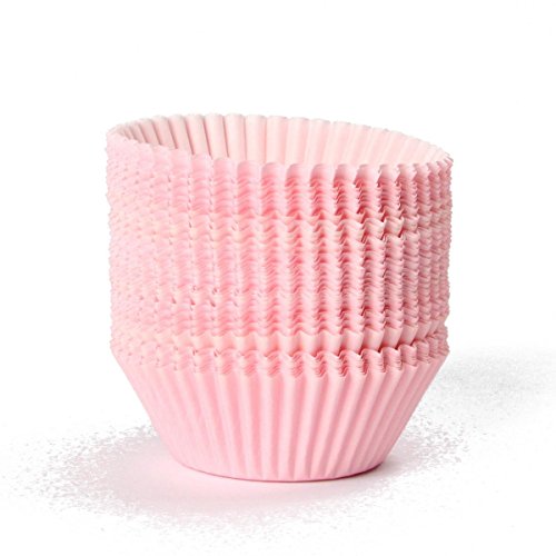 Miss Bakery's House® - Moldes para magdalenas - papel - estándar - Ø 50 mm x 30 mm - rosa - 75 piezas