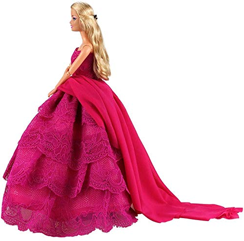 Miunana 1 Princesa Elegante Vestido de Noche Novia Vestir Boda Ropa de Fiesta para 11.5 Pulgadas 28 -30 CM Muñeca