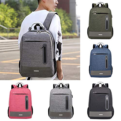 Mochila de Portátil, JiaMeng Mochila Unisex Casual USB Business Ordenador Mochila Bolsa de Viaje para Diario Negocio Trabajo Viaje Mochila Hombre con Puerto de USB