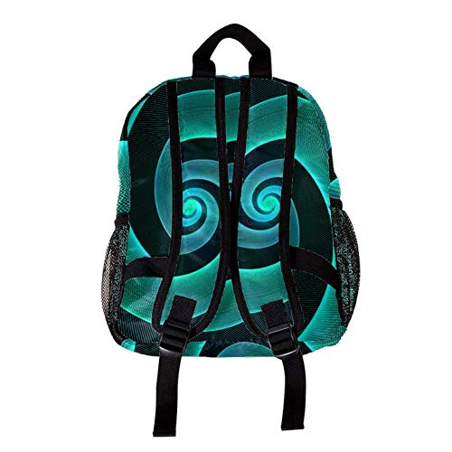 Mochila Escolar Línea de vórtice Azul Mochila para niños 3-8 años Toddler Kids Mochila Escolar para Niños Pequeños 25.4x10x30 CM