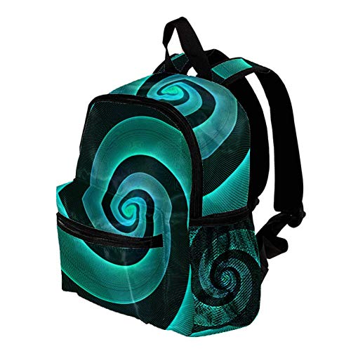 Mochila Escolar Línea de vórtice Azul Mochila para niños 3-8 años Toddler Kids Mochila Escolar para Niños Pequeños 25.4x10x30 CM