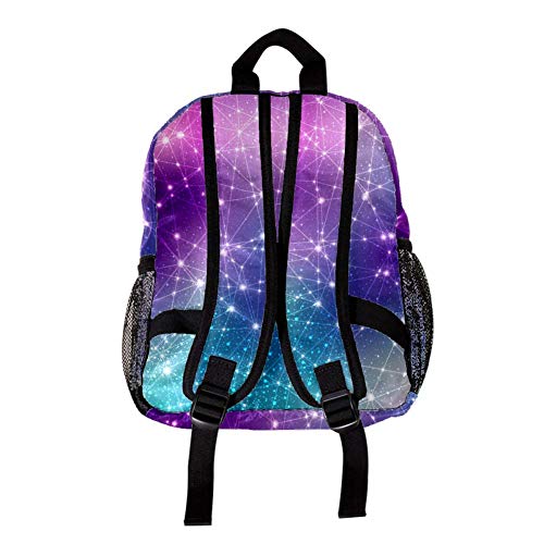 Mochila Escolar Resplandor de línea geométrica Mochila para niños 3-8 años Toddler Kids Mochila Escolar para Niños Pequeños 25.4x10x30 CM