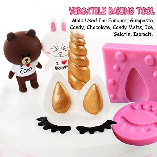 Moldes de silicona para fondant, decoración de tartas, herramientas para hacer bricolaje, dulces, chocolate, cubitos de hielo, jabón, etc.