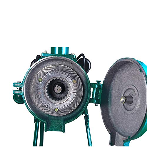 Molino de Harina/Alimentación Eléctrica de 1500W Máquina Trituradora de Cereales Secos + Embudo Arroz Grano de Maíz Grano Café Molino de Alimentación de Trigo Molino de Cereales Secos y Húmedos(Verde)