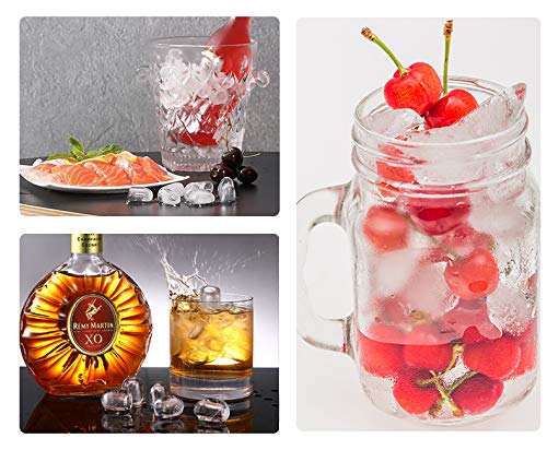 Momcares Aislamiento, Máquina para hacer hielo y agua potable, hielo en 8 minutos, máquina de hielo tridimensional para casa, cocina, oficina, casa máquina de hielo