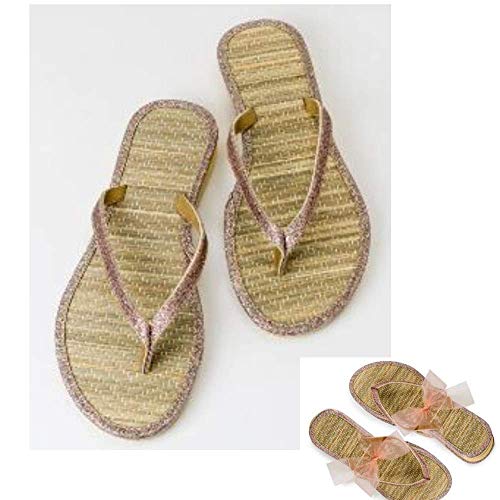 Momparler1870 Pack 8 Pares Chanclas - Flip Flop Bambú Talla M