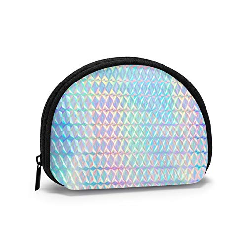 Monedero pequeño holográfico con Holograma de Color arcoíris Colorido para Mujer, Bonita Bolsa de Monedas para niña, Bolsa de Almacenamiento, Bolsa de Concha