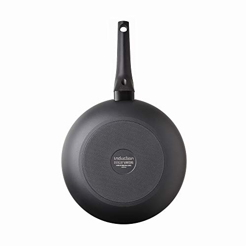 Moneta Yes (Zeus 2.0) Wok, Aluminio Antiadherente Reforzado, Color Negro, para todo tipo de cocinas incluida inducción, 28 cm