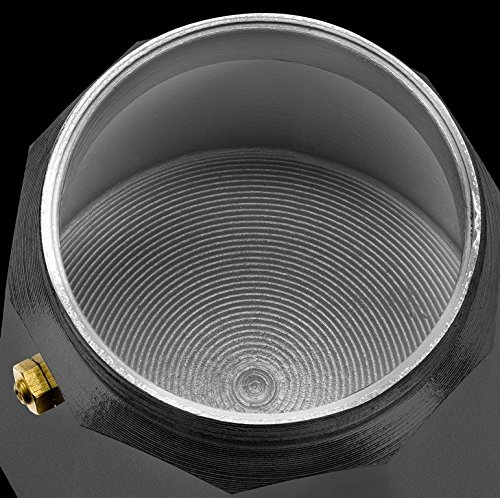 Monix Vitro Rock-Cafetera Italiana de Aluminio, 9 Tazas, 11 cm