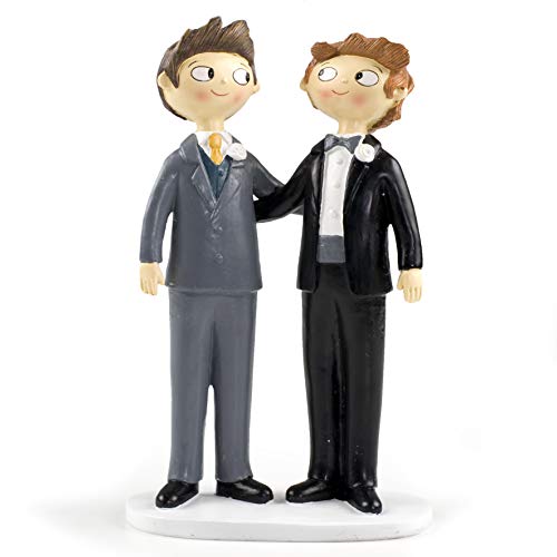 Mopec Figura de Pastel Pareja de Novios Pop & Fun Chicos, Blanco