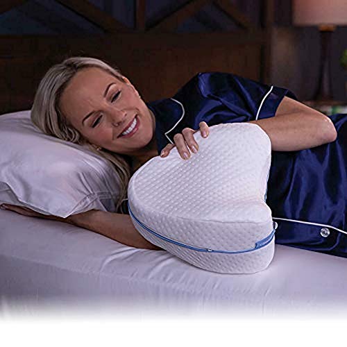 Morningtime Almohada para Piernas Rodillas, Memory Foam, Cojin para Rodillas para Aliviar Ciatica, Espalda, Articulaciones, Dolores De Embarazo, Facilita El Dormir De Lado