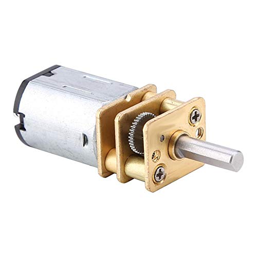 Motorreductor de Engranajes de Reducción de Velocidad de Alto par Motor Eléctrico con Escobillas de Metal N20 DC 6V Brush 50RPM con caja de Engranajes de Metal para Equipo Eléctrico de Ventilador