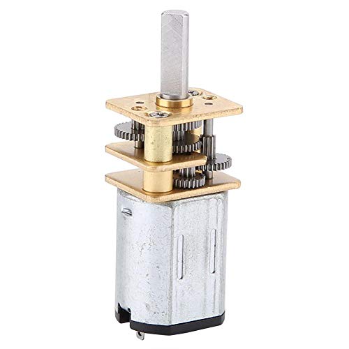 Motorreductor de Engranajes de Reducción de Velocidad de Alto par Motor Eléctrico con Escobillas de Metal N20 DC 6V Brush 50RPM con caja de Engranajes de Metal para Equipo Eléctrico de Ventilador