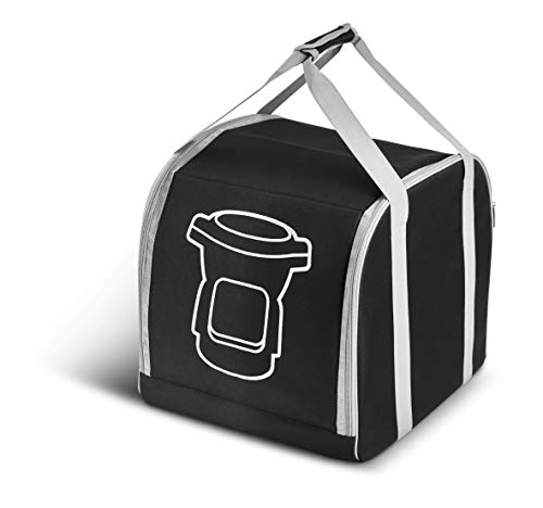 Moulinex Bolsa almacenaje Companion XF38L8 Bolsa de transporte con 2 bolsillos acolchados, base interior reforzada, asas extragrandes, fácil de lavar y guardar, para robot cocina Companion/iCompanion