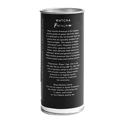 Moya Matcha Té Verde Orgánico Japonés En Polvo | 30g Prima Ceremonial Grado (I) | Cultivado y Cosechado en Uji, Japón | Más alto Calidad Matcha Disponible